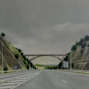 Bridging The Gap, Oil on cradled board, by Jen Orpin.